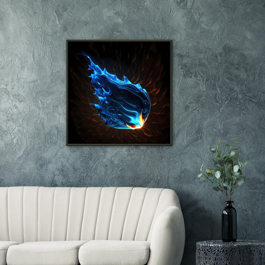Space Clothing's Blue Impact | Metal Framed Wall Art